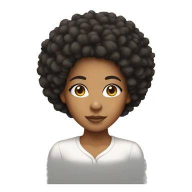Mixed girl with Afro  sticker