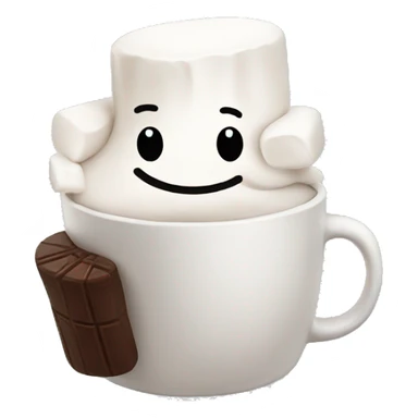 marshmallow with hot cocoa sticker