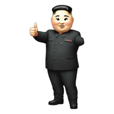 extreme fat Kim jong un giving you a thumbs up sticker