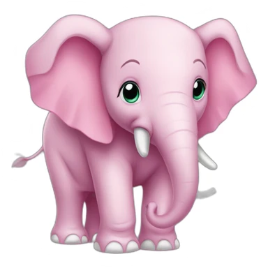 un éléphant rose sticker