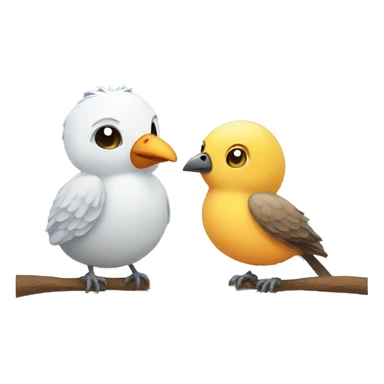 Bird with a baby bird sticker