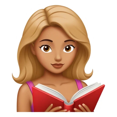 woman reading a romance book sticker