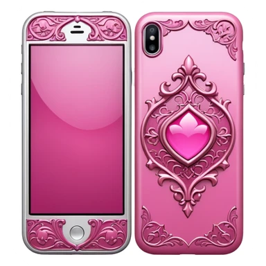 pink gothic smartphone sticker