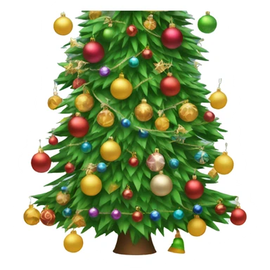 Christmas tree with excess decorations sticker