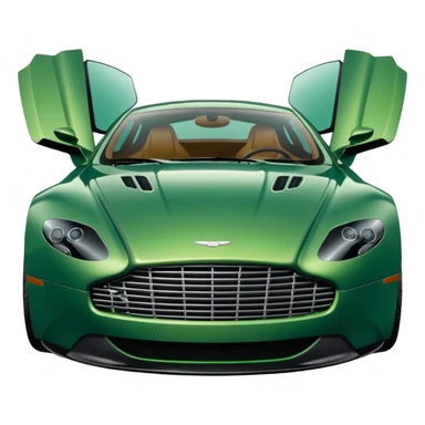 green aston martin doors open sticker