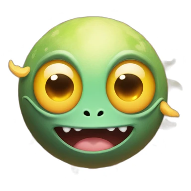 planet Sun with a cartoon dragon face with big feminine eyes sticker