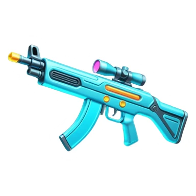 A cool neon rifle sticker