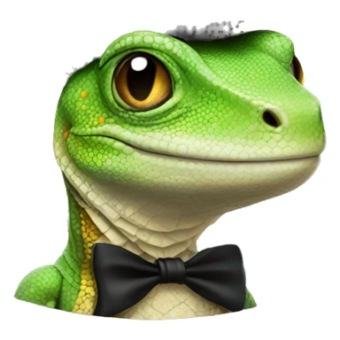 Lizard wearing a top hat sticker