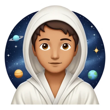 Very enlightened person in the mystical cosmos of outer space  sticker