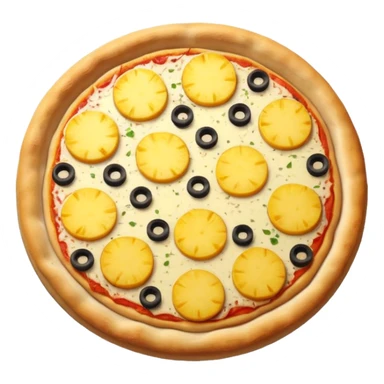 pizza with pineapple sticker