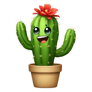 Cactus doing the cha-cha sticker