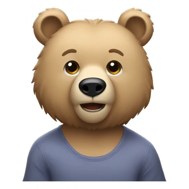 A bear with a T-shirt that says MARK on it. sticker