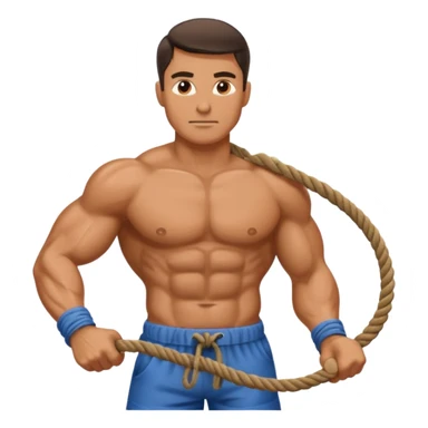 Man Rope pulling  sticker