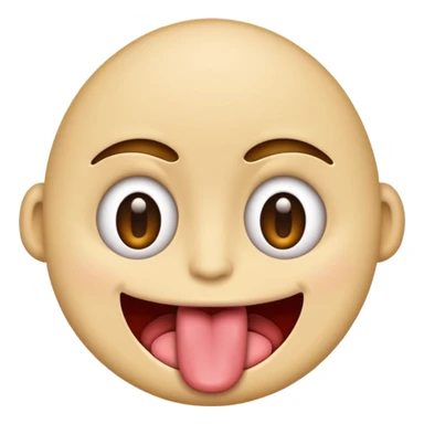 Emoji with tongue out and eyes wide sticker