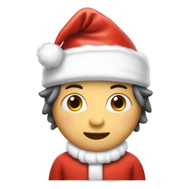 Chiikawa, little white chiikawa, with santa hat sticker