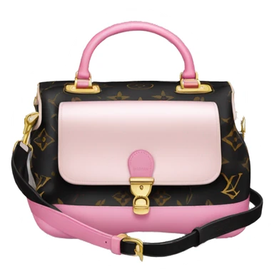 Black white and pink Louis Vuitton bag sticker