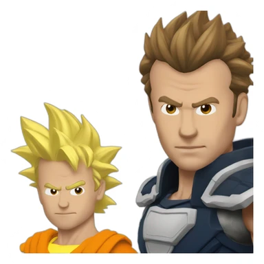macron en super saiyan sticker