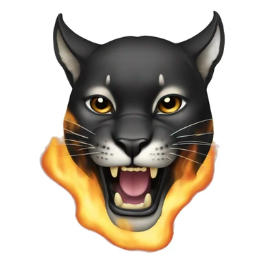 Black burning Puma sticker