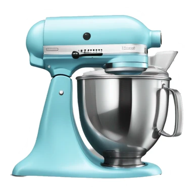 Realistic light blue kitchenaid mixer isolated.  sticker