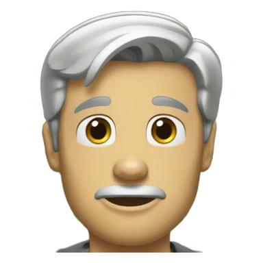 Man with mouth of donald duck, eyes of brad pitt and snakes instead of hair sticker