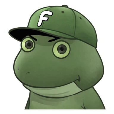 Gris wearing hat that says Føtex sticker