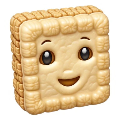 Rice krispie treat without face sticker