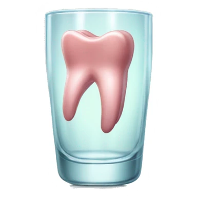 dentures in glass sticker
