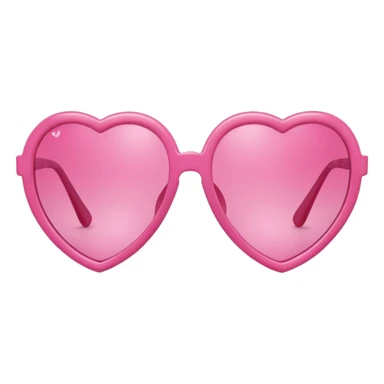pink sunglasses heart-shaped frames sticker