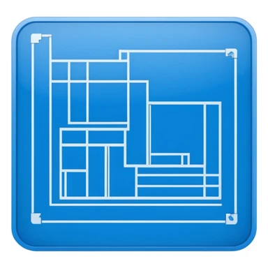 blue construction drawing sticker