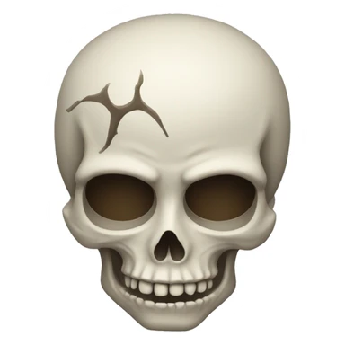 skull emoji turned to the side speaking  sticker