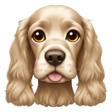 beige English Cocker Spaniel sticker