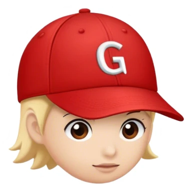 Red ballcap with ‘G‘ Logo sticker