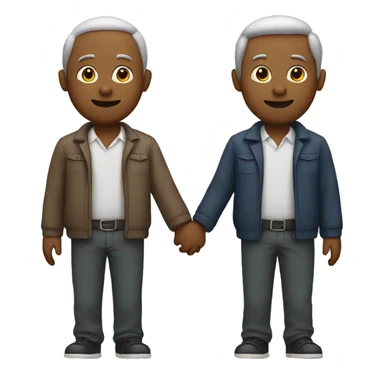 3 men standing holding hands sticker
