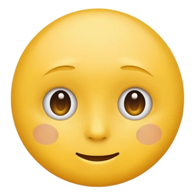 Emoji, yellow round neutral face sticker