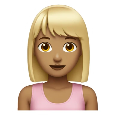 Girl with blonde wolfcut with bangs sticker