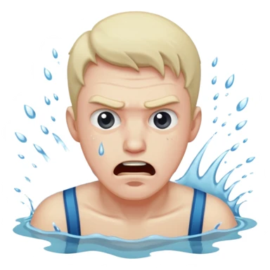 man drowning sticker