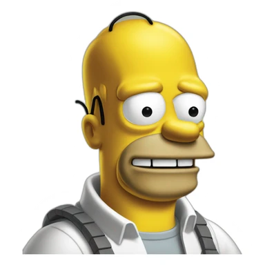Homer Simpson bisous elon musk sticker