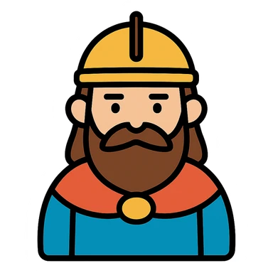 color outline icon of an Anglo-Saxon man sticker