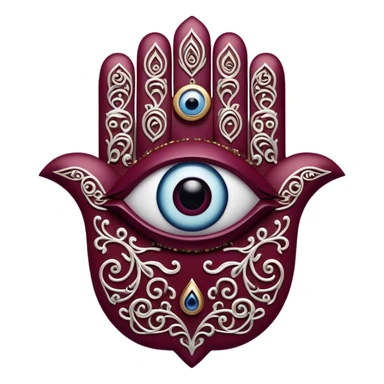 The evil eye hamsa Burgundy sticker