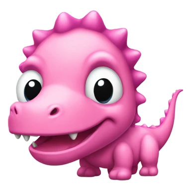 pink dino sticker