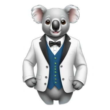 mathematician cute koala wearing dinner jacket sticker