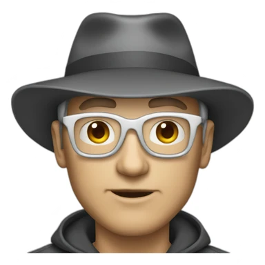 Middle-aged white-hat hacker sticker