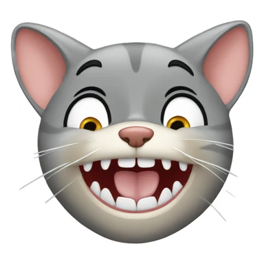 TOM AND JERRY TOM MOUTH CLOSED sticker