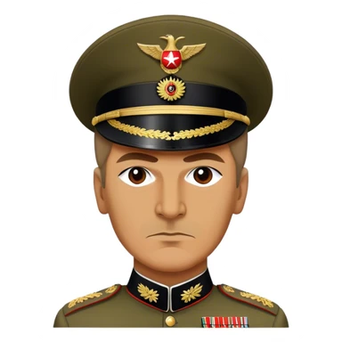 Cinematic Realistic Mustafa Kemal Atatürk Portrait Emoji, depicted as a visionary statesman with a determined gaze and period military attire, rendered with rich textures and dynamic historical lighting that captures his transformative leadership. sticker