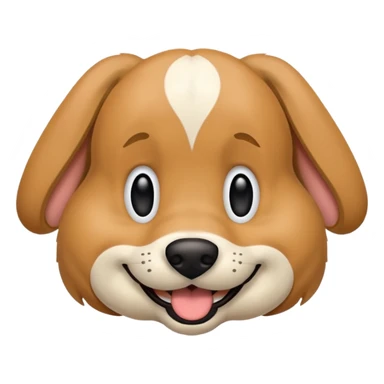 dog having a goofy grin sticker