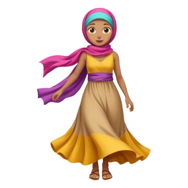 desert woman colorful sticker