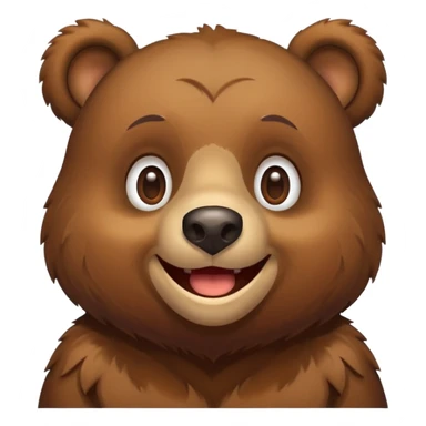 Bear smiling sticker