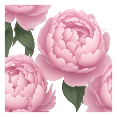 peonies with soft pink he sticker
