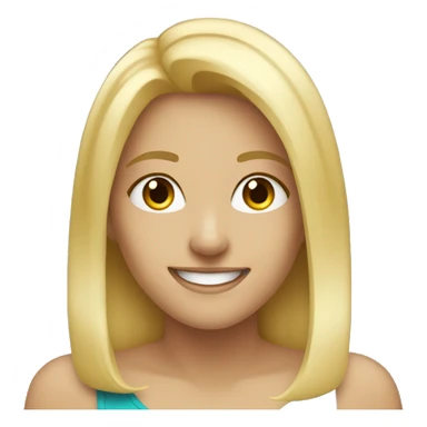 blonde girl smiling at viewer sticker