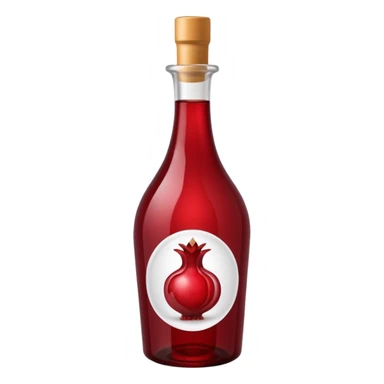 Pomegranate Syrup in a wine bottle sticker